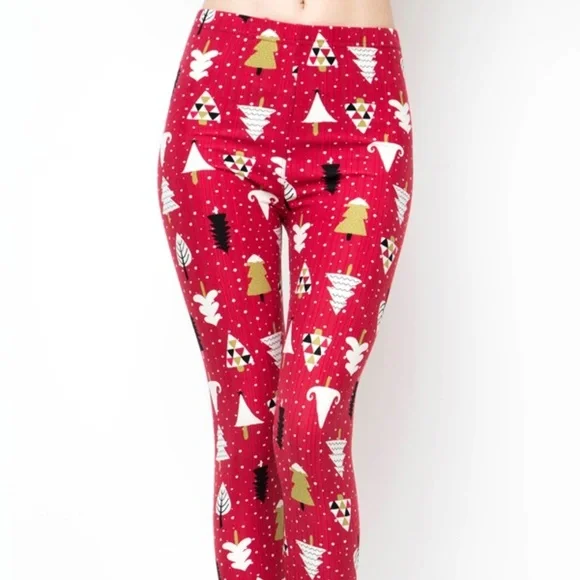 3 For $15 Christmas Tree print Leggings - Picture 3 of 4